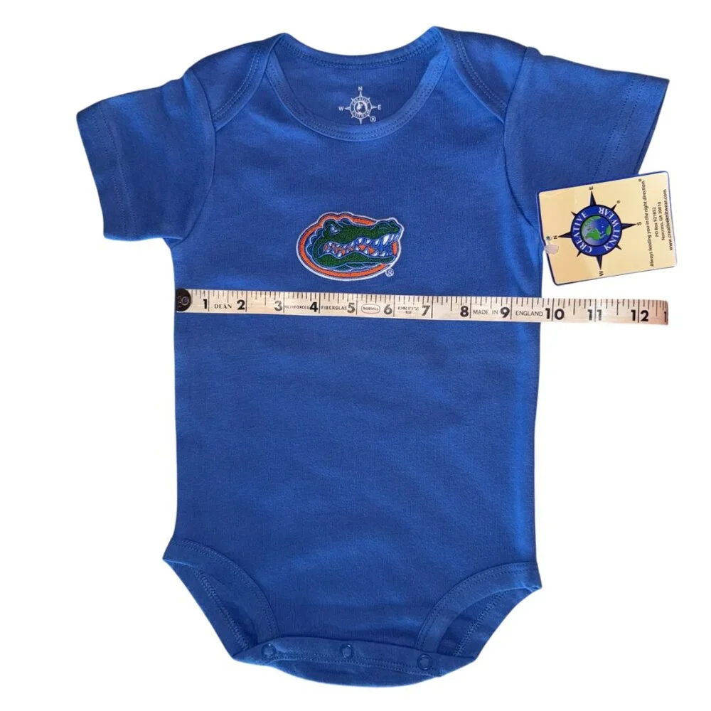Unisex Florida Gators Bodysuit 100% Cotton by Creative‎ Knitwear